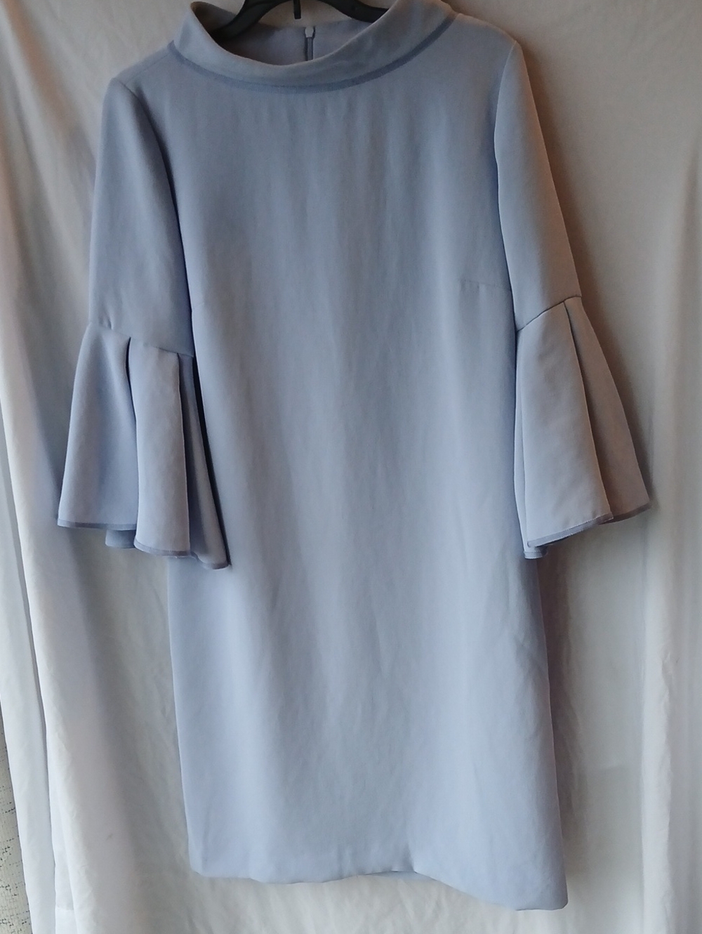 Sara Campbell Pale Blue Bell Sleeve Shift Dress